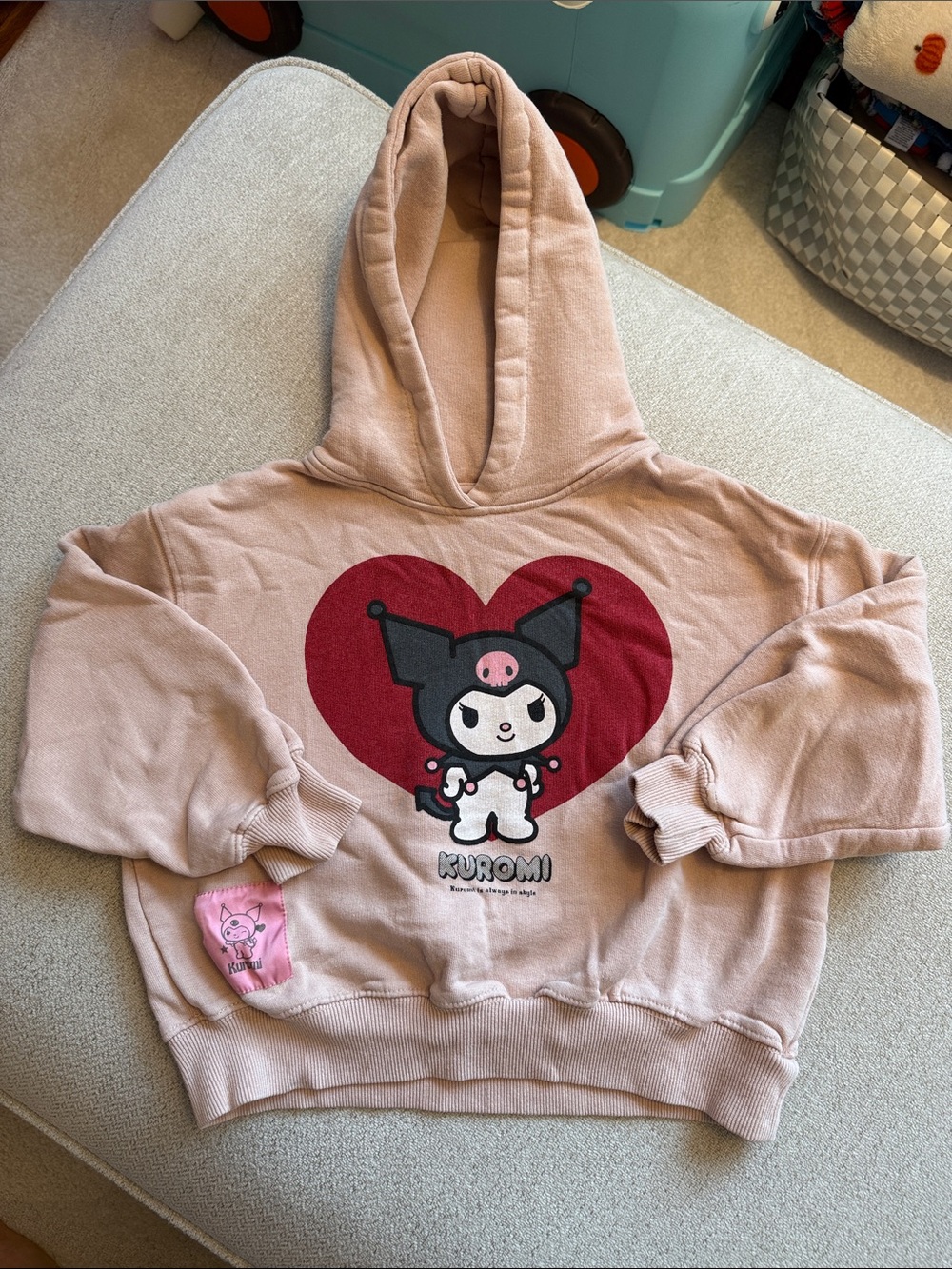 Zara Pink Kuromi Heart Hoodie for Kids